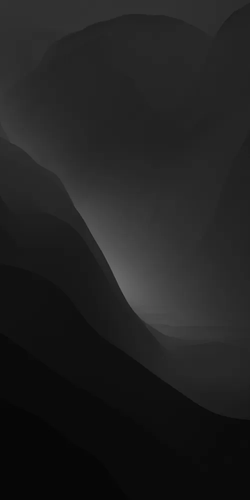 macOS Monterey, Stock, Black, Dark Mode, Layers, 5K