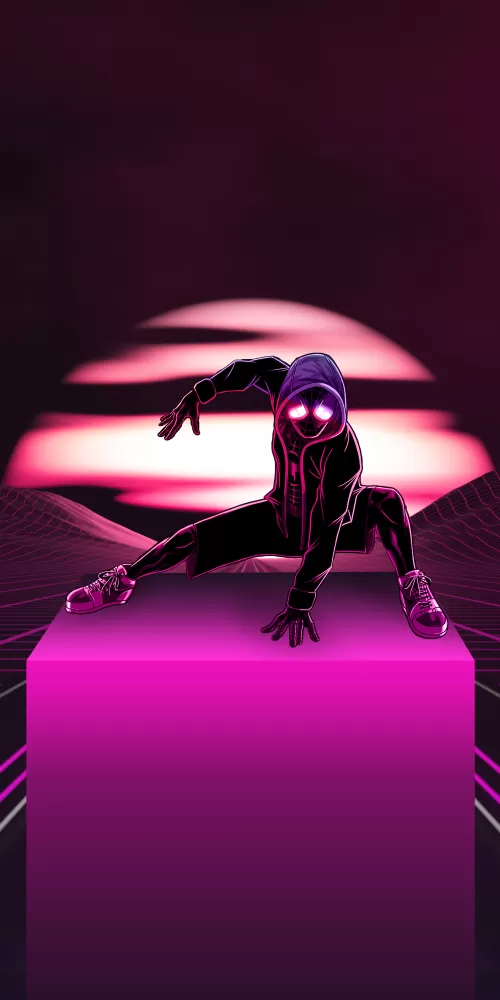 Miles Morales, Spider-Man, Neon, Pink