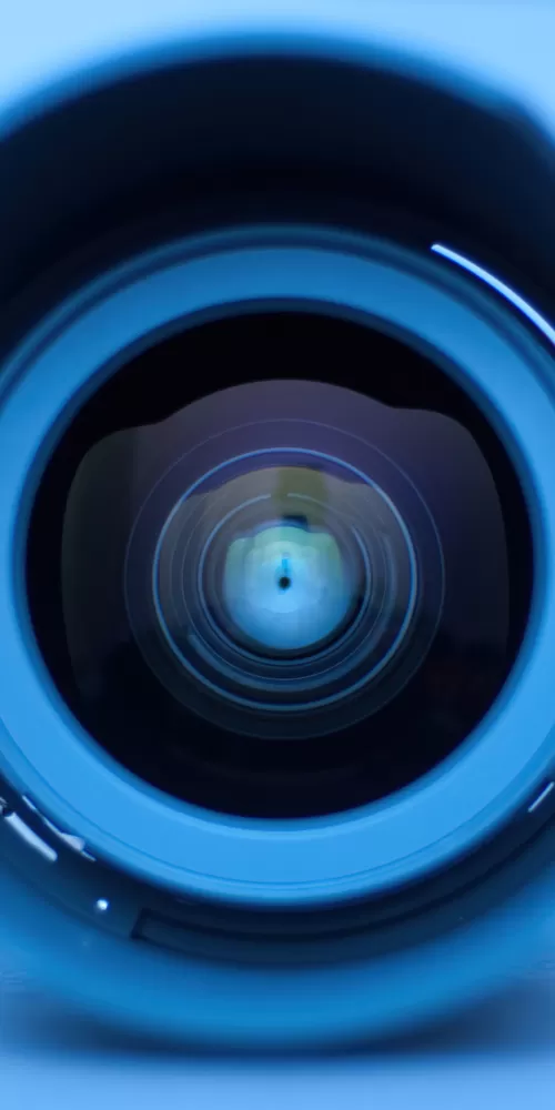 Camera Lens, Nikon Lens, Zoom Lens, Macro, Blue background
