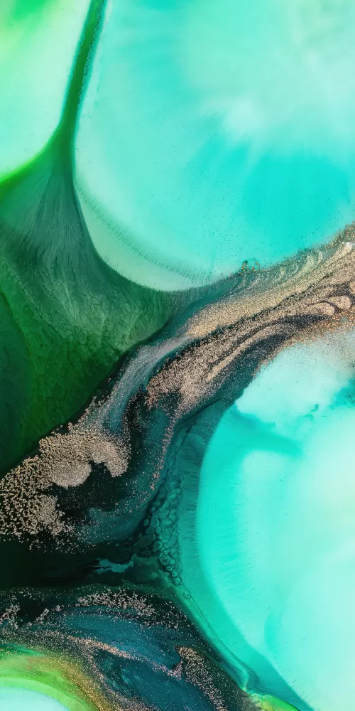 Mi Pad 5 Pro, Colorful background, Liquid art, Macro, Stock, Green