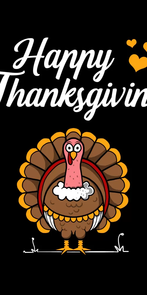 Happy Thanksgiving, Thanksgiving Day, Black background, 5K