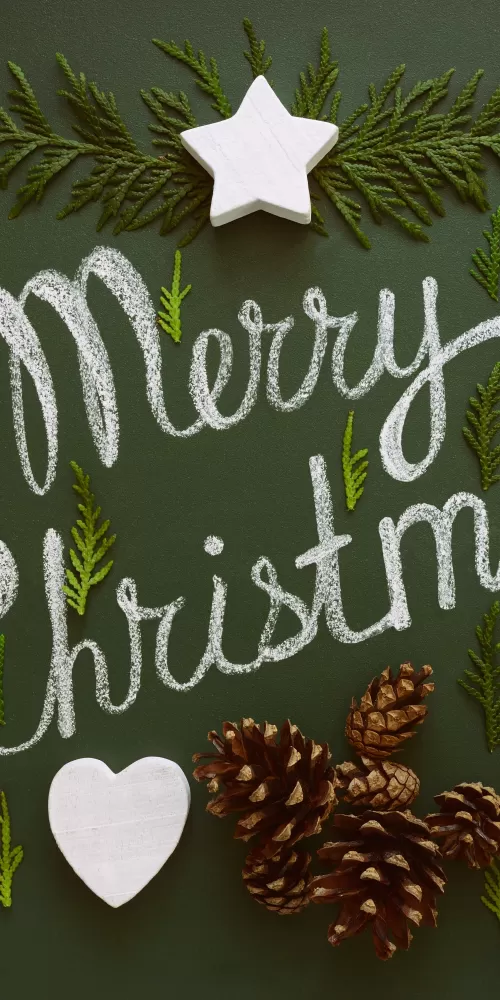Merry Christmas, Preppy Christmas, Christmas decoration, Green background, 5K