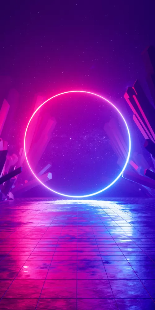 Neon light, Ring, Huawei MediaPad, Stock