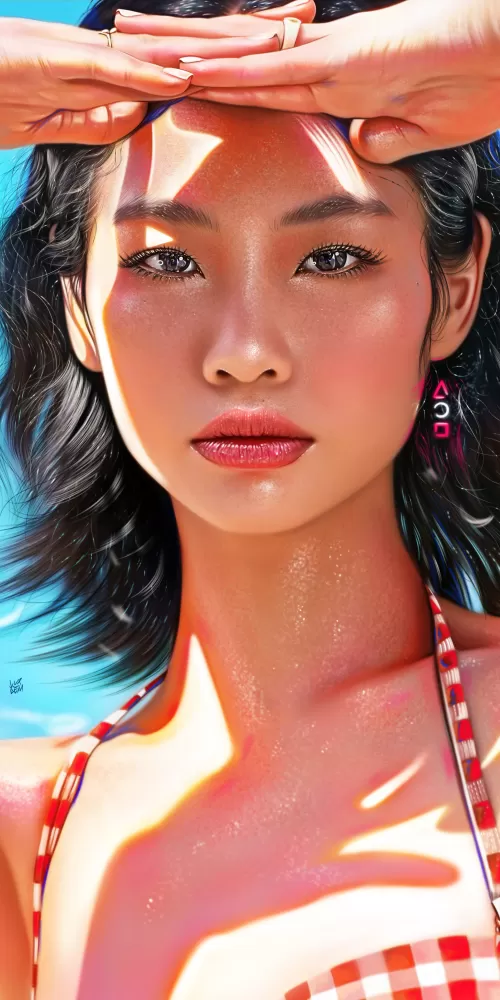 Hayeon, South Korean Singer, K-Pop singer, Digital Art