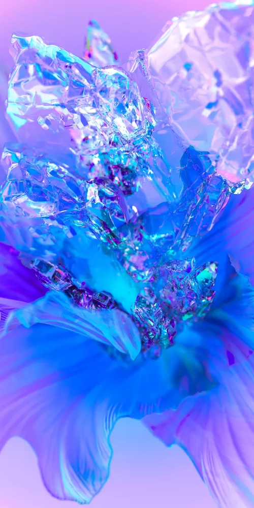 Purple Flower, Floral Background, Colorful, 3D background, Digital Art