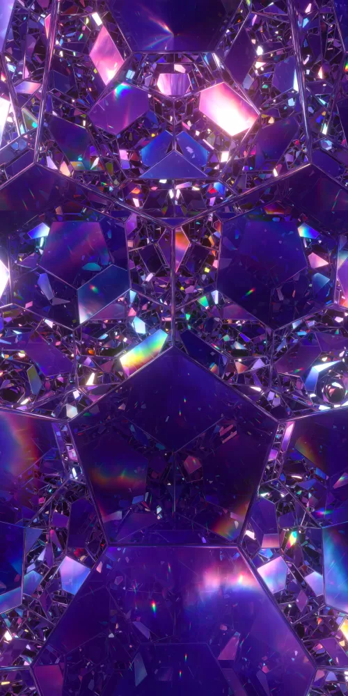 Crystals, Rainbow, Dispersion, Mirror, Symmetric, Glossy, Colorful, Vivid, Symmetry