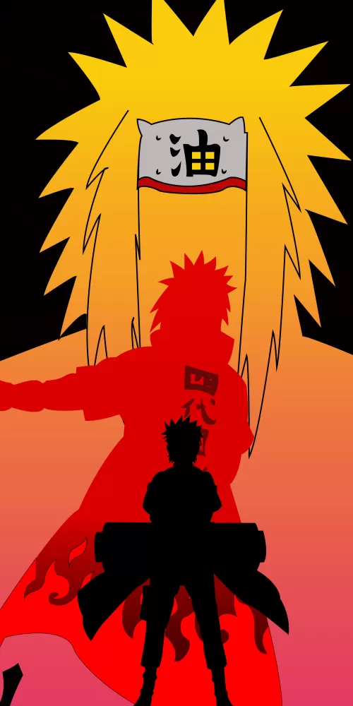 Naruto Uzumaki, Minato Namikaze, Black background, AMOLED, 5K, 8K