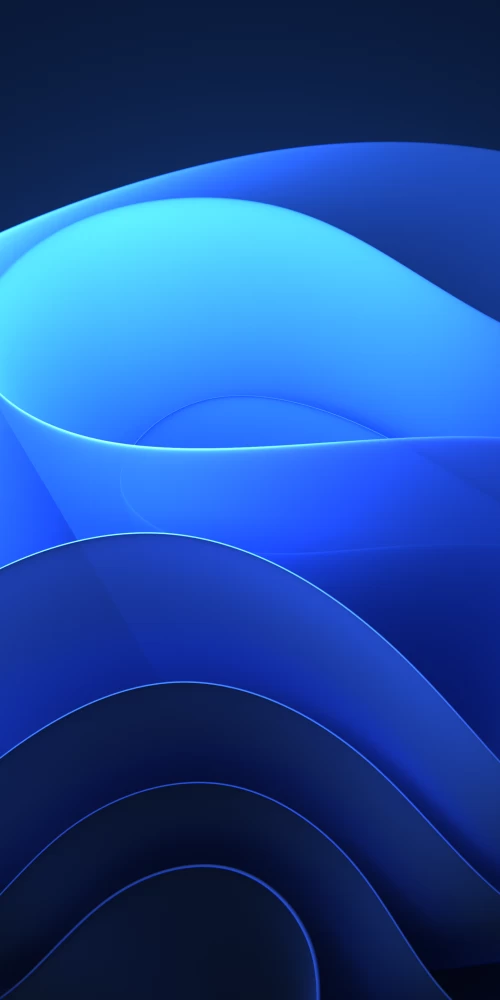 Windows 11, Dark background, Bloom, 5K, Blue background